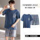 Pajamas Men's Summer Thin Comfortable Knitted Cotton Silk Short-sleeved Large Size Home Clothes Teenager 2023 Short-sleeved Suit