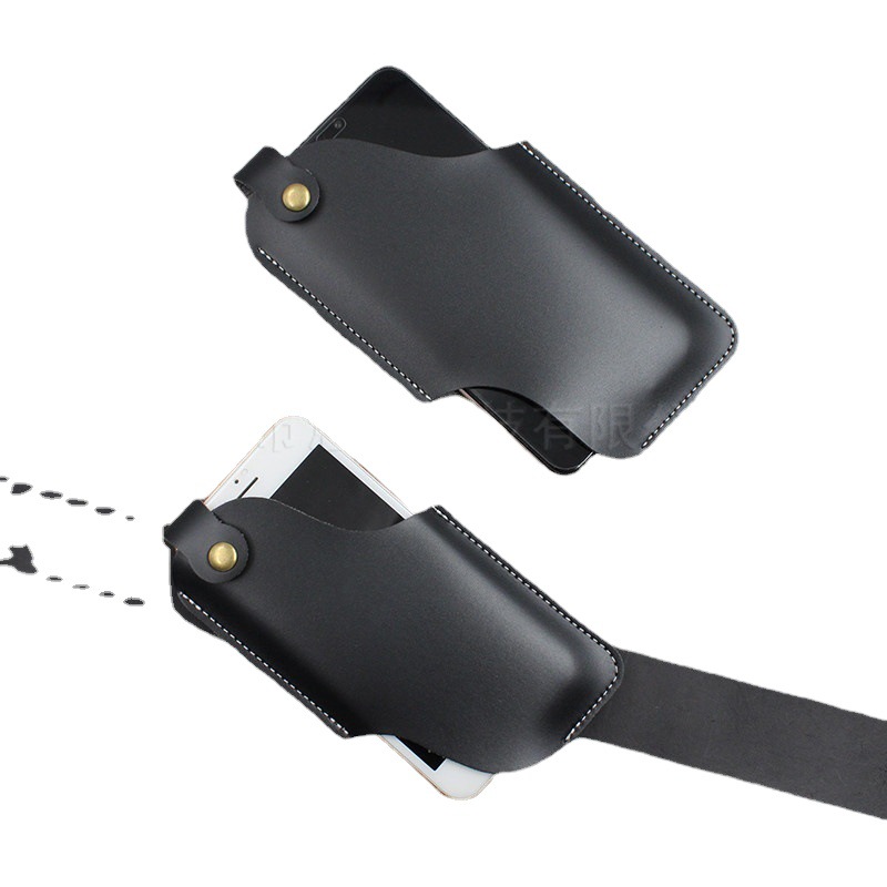 Transfronterizo Venta caliente de cuero universal de la correa del bolso del teléfono móvil de la cintura bolsa de cuero de la PU bolsa táctica de almacenamiento EDC