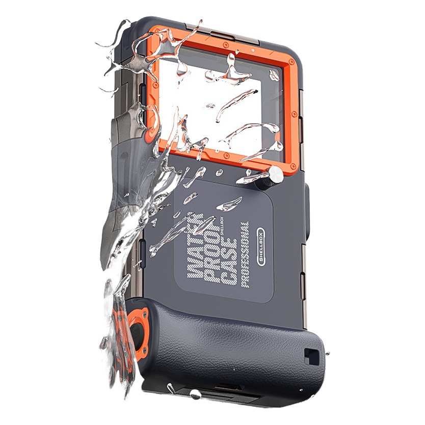 Tecnología de pimiento rojo negro 15 m buceo shell protección impermeable samsung aplicable 14 apple 13 caja del teléfono móvil huawei xiaomi