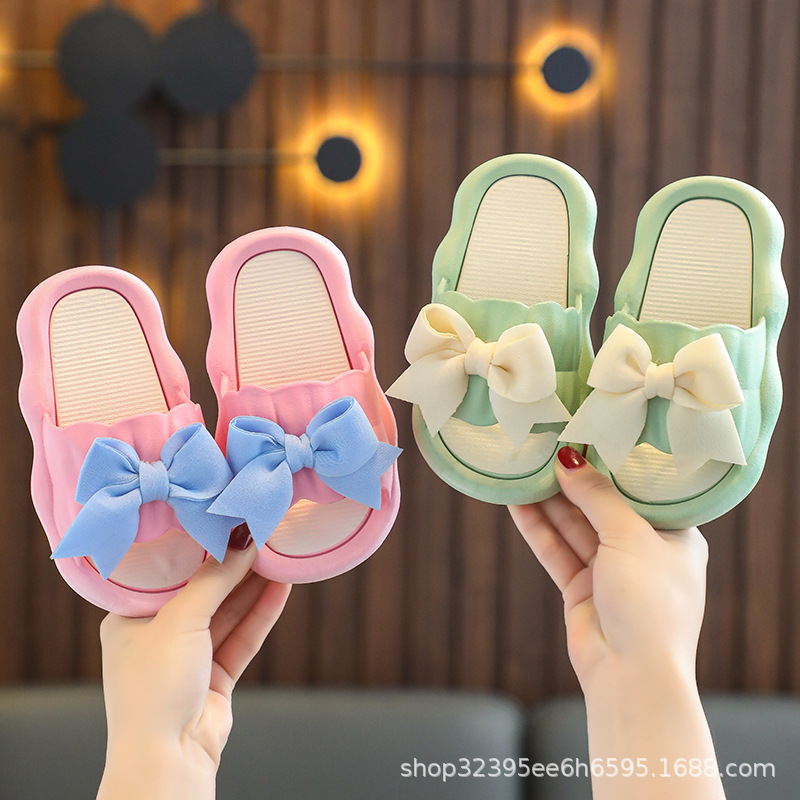 Children's Summer Slippers for Girls, Princess Bowknot, Parent-Child Non-Slip Soft Sole, Fashionable Trendy Little Girl's Sandals Children's Summer Slippers for Girls, Princess Bowknot, Parent-Child Non-Slip Soft Sole, Fashionable Trendy Little Girl's Sandals