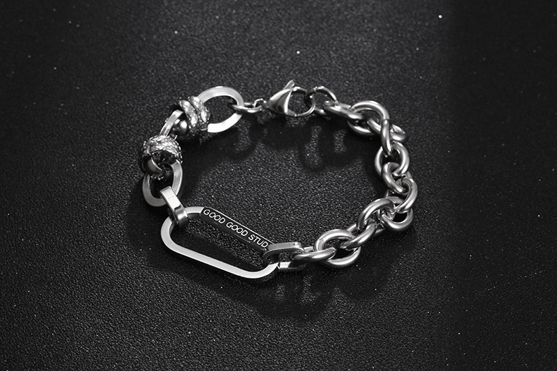 Klassischer Stil Strassenmode Geometrisch Titan Stahl Irregulär Polieren Männer Armbänder display picture 3