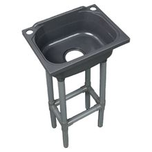 厨房加厚塑料洗菜盆单槽带支架洗涤槽洗碗池水槽大单盆带架子