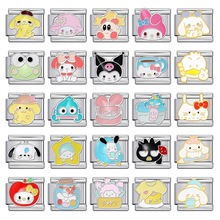 可爱卡通人物系列钛钢焊接滴油DIY手环 意大利模块手链配件批发