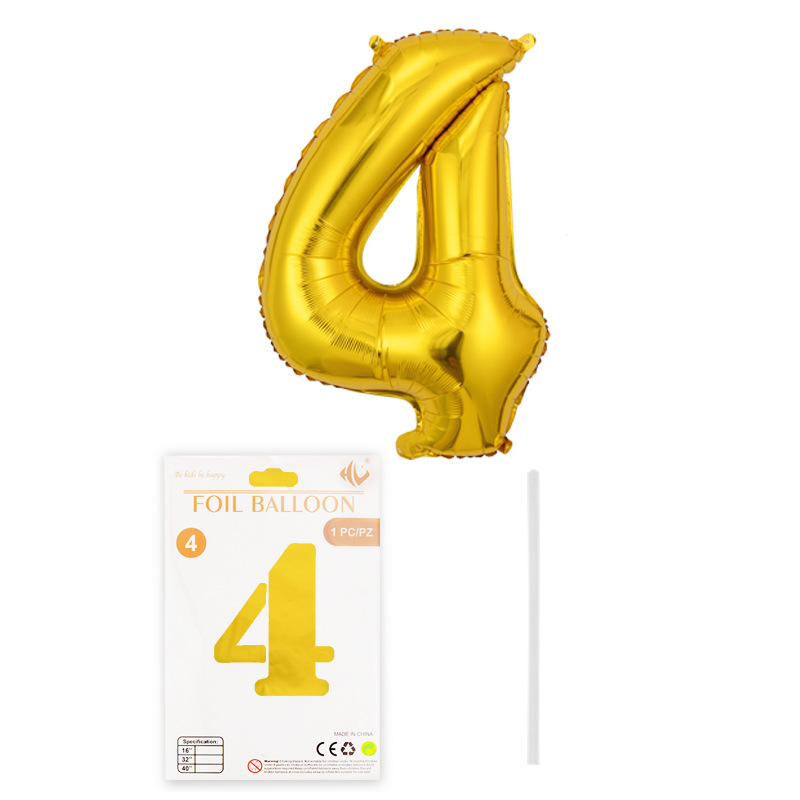 Globo digital de 16 pulgadas tapa dura tarjeta de papel de embalaje independiente película de aluminio Globo Decoración de fiesta de cumpleaños papel de aluminio al por mayor