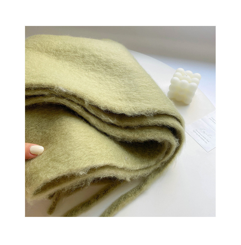 Solid Color Thickened and Extended Scarf for Women, 2026 Autumn and Winter New Korean Style, Versatile Winter Shawl for Students, Pink