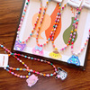 Children's cute fluorescence resin, cartoon necklace, Korean style