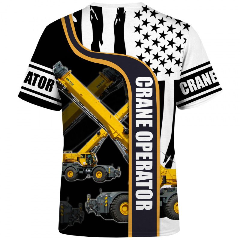 European and American Export New Men's Clothing Large Truck 3D Digital Printing Loose Round Neck Short-Sleeved Men's and Women's T-Shirts Breathable