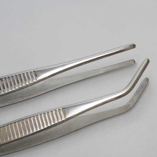 304 stainless steel tweezers elbow round head tweezers tissue tweezers cotton ball clip dressing tweezers laboratory dissection tweezers toothless tweezers