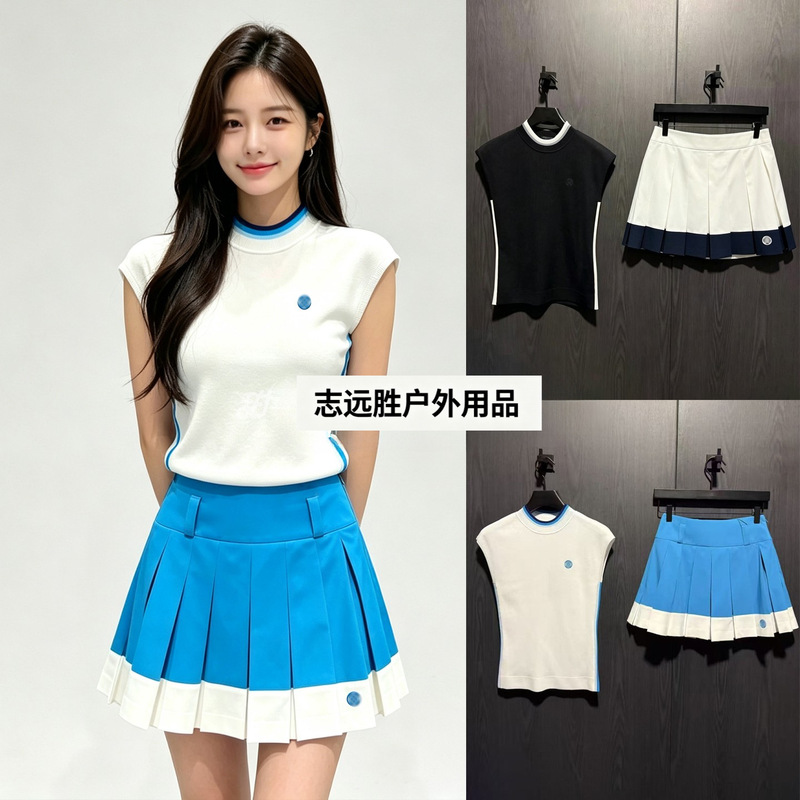 26 Korean Women's New Golf Set Vest Fashion Versatile Casual Sports Breathable Stylish Short Skirt