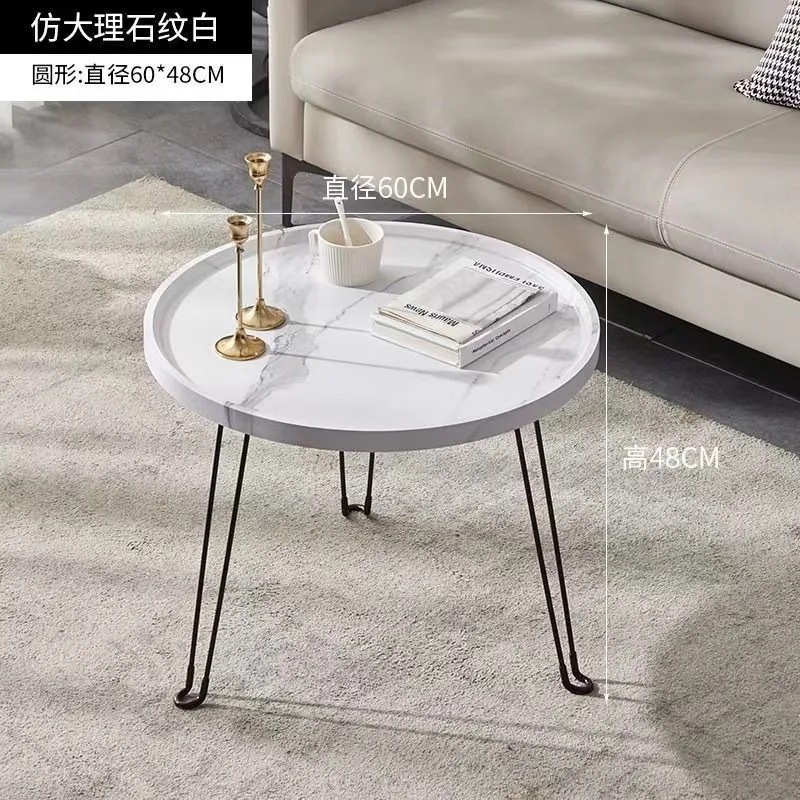 대리석 화이트 원형 테이블 60*60*48