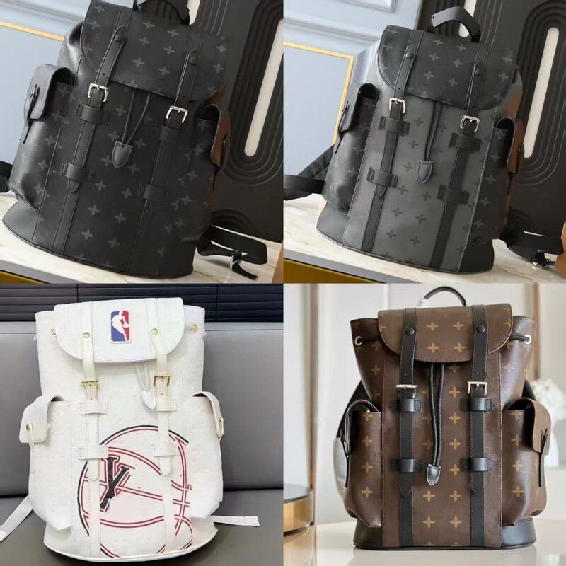 New Trendy Brand Genuine Leather Men's Backpack, Fashionable and Versatile Crossbody Bag, Multifunctional Large-Capacity Travel Bag