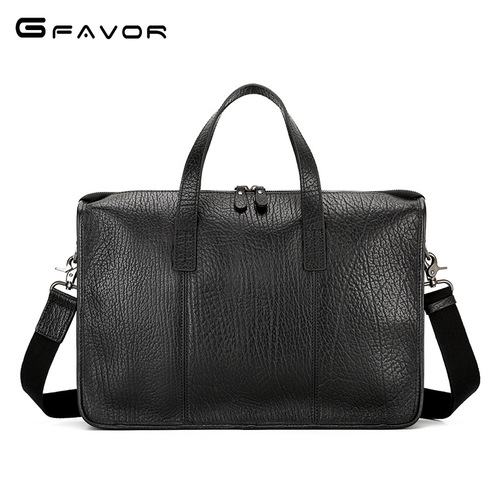 Men's bag genuine leather men's handbag top grain cowhide 14 inch computer business briefcase shoulder crossbody men's bag genuine leather 