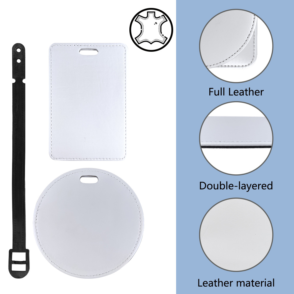 Nuevos productos transfronterizos de transferencia en caliente de cuero etiqueta de equipaje colgar la etiqueta de embarque al por mayor