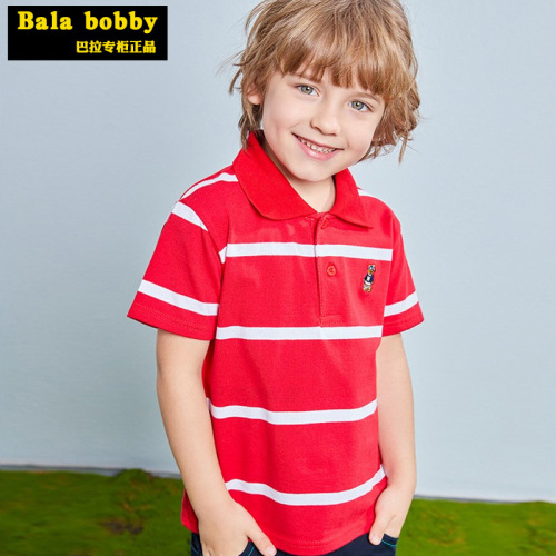 Bara Summer New Arrival Boys' Short-Sleeved T-Shirts & Kids' Tank Tops—Pure Cotton, Korean Style Children's Clothing—Wholesale for Foreign Trade