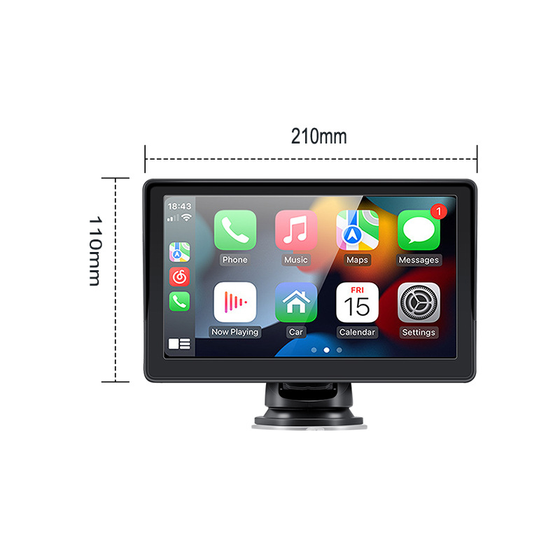Cross-Border Export Car Smart Screen 7inch Universal Ips Portable Navigation Wireless Carplay Bluetooth Mp5 Car