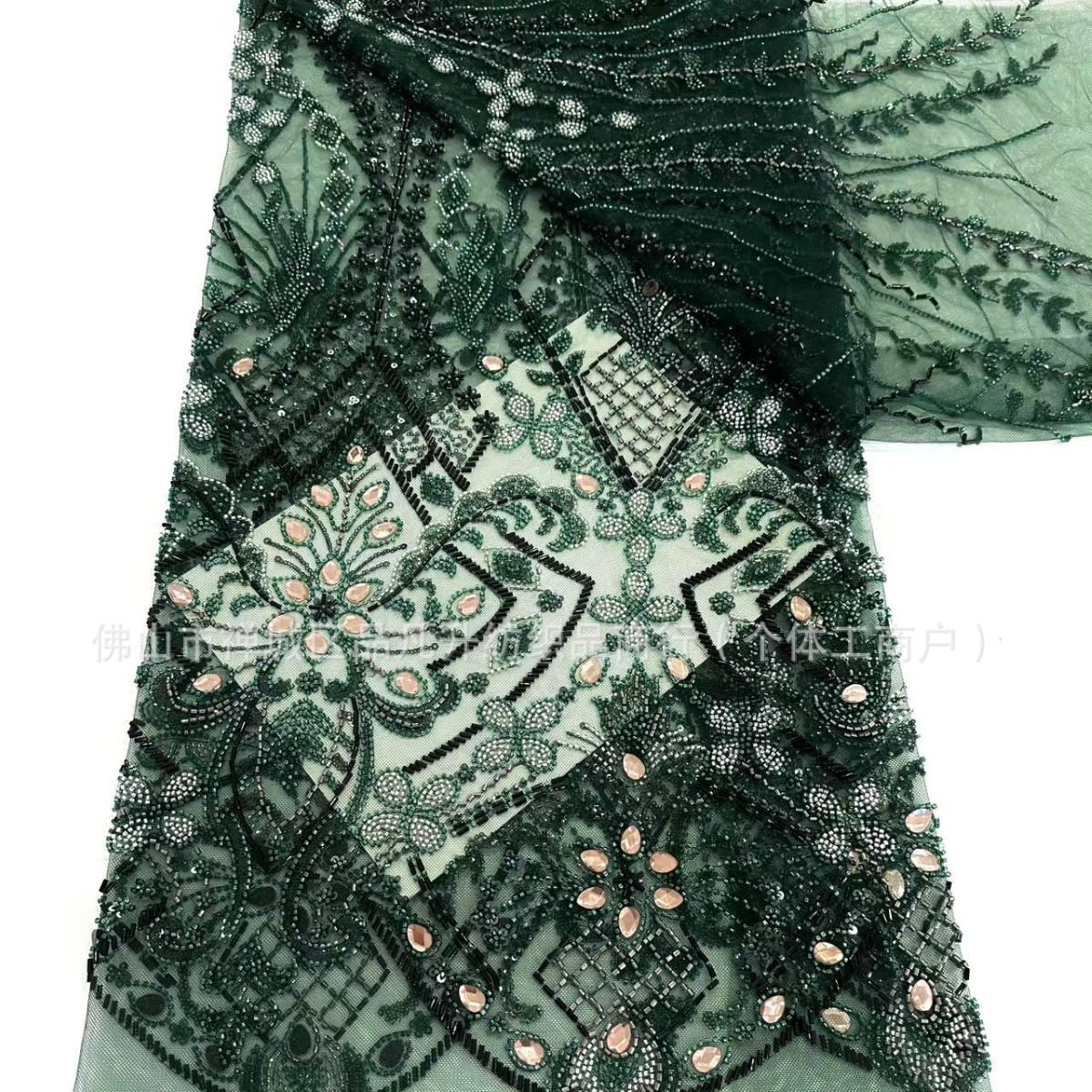 Alta sensibilidad brillante vestido de boda vestido de moda cena falda de pescado vestido tela bordada al por mayor transfronteriza