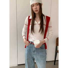 女式针织衫;半身裙;毛衣