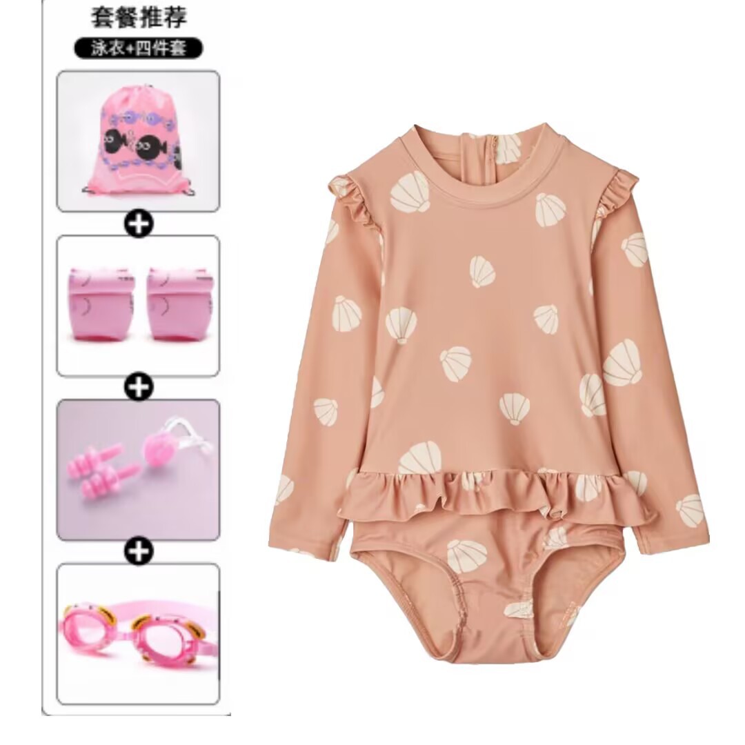 Niños trajes de baño de manga larga de secado rápido para niñas nuevas niñas lindas trajes de baño al por mayor