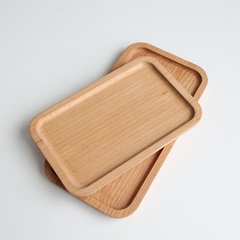 T9J5批發 櫸木托盤 木質盤子長方形點心茶盤杯子盤家用辦公室