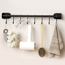 浴室挂钩架毛巾挂杆壁挂免打孔卫生间挂钩收纳置物架厨房活动排钩