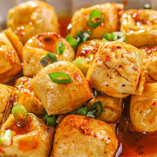 Tofu wrapped in milk without soaking Internet celebrity fried snack Yunnan Shiping fried small tofu wholesale stinky tofu Guizhou specialty