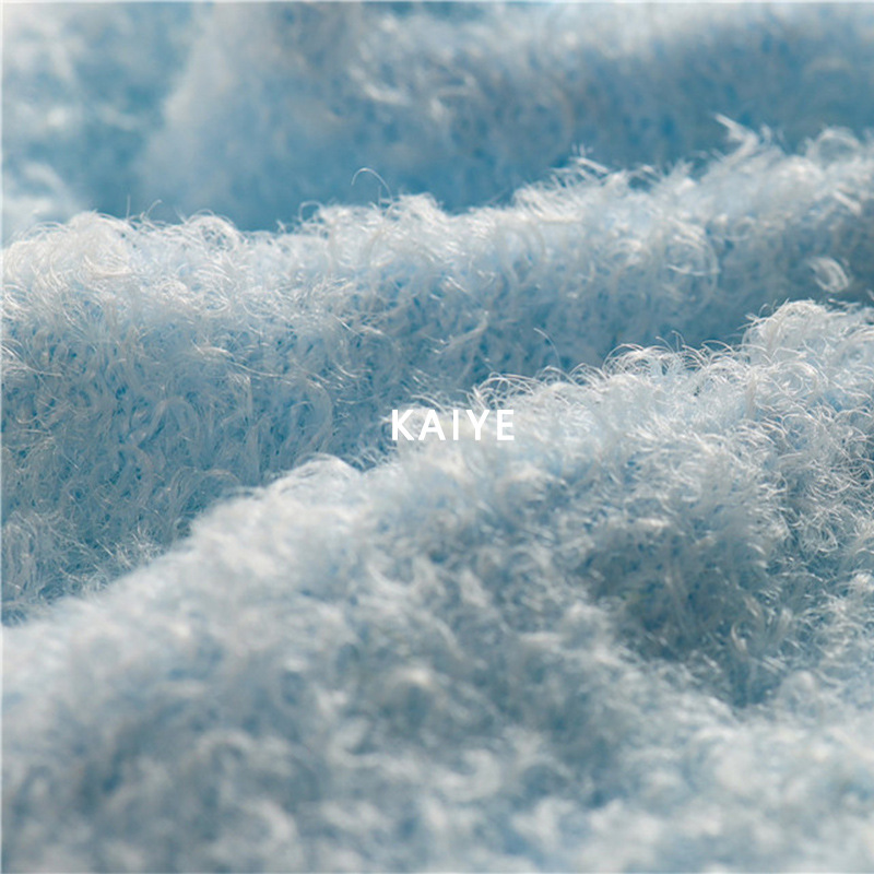 8支波斯卷毛涤纶泰迪绒花式手混线毛线织女钩针特种纱线小团批发