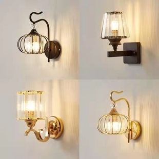 New cross-border source crystal wall lamp European decorative living room art wall lamp hot export bedside lamp