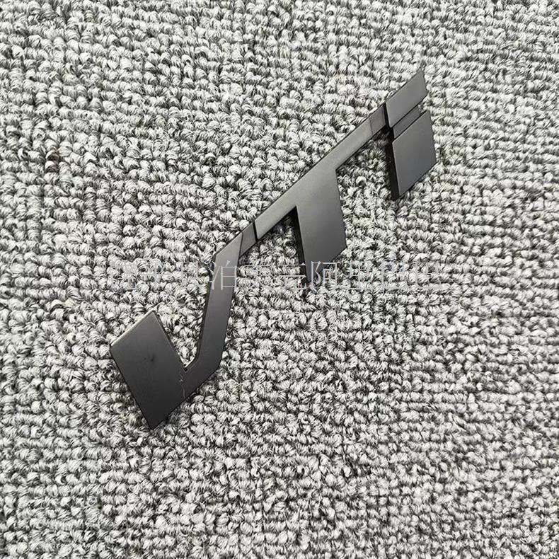 Suitable for Civic Eighth and Ninth Generation Side Logo 1.8Ivtechonda English Letters Matte Black Black Warrior Car Logo
