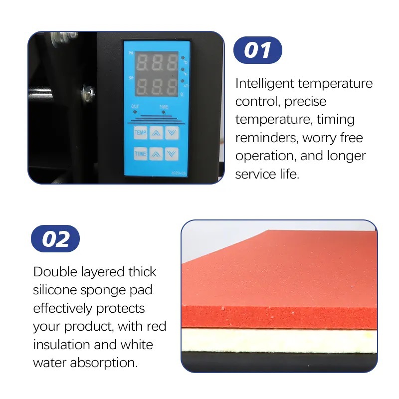 Fabricante 3838 impresora de transferencia térmica de alta presión máquina de impresión de logotipo de ropa de camiseta manual