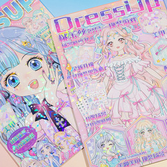 子供の着せ替えシールが美しいお姫様人形が服を着ているdiyシール本の女の子の赤ちゃんシール本
