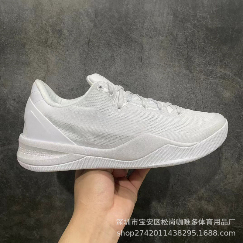 科比8代篮球鞋男KOBE鸳鸯ZK8全明星纯白色透气耐磨防滑气垫球鞋女|undefined