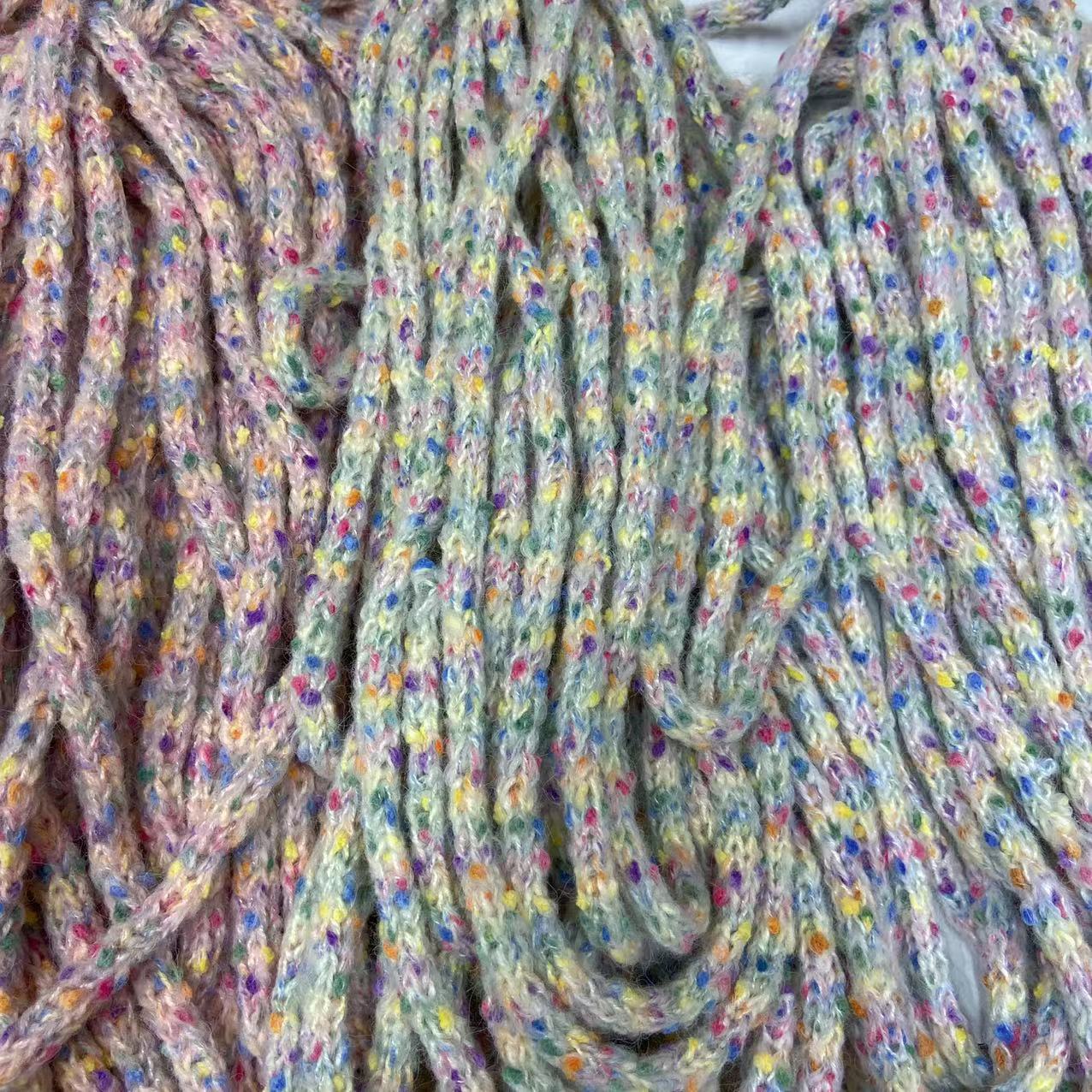 Otoño y invierno punto de onda de color entrelaces lana hueca cinta de tejido joyería pinzas de pelo accesorios de fragancia corda de sombrero