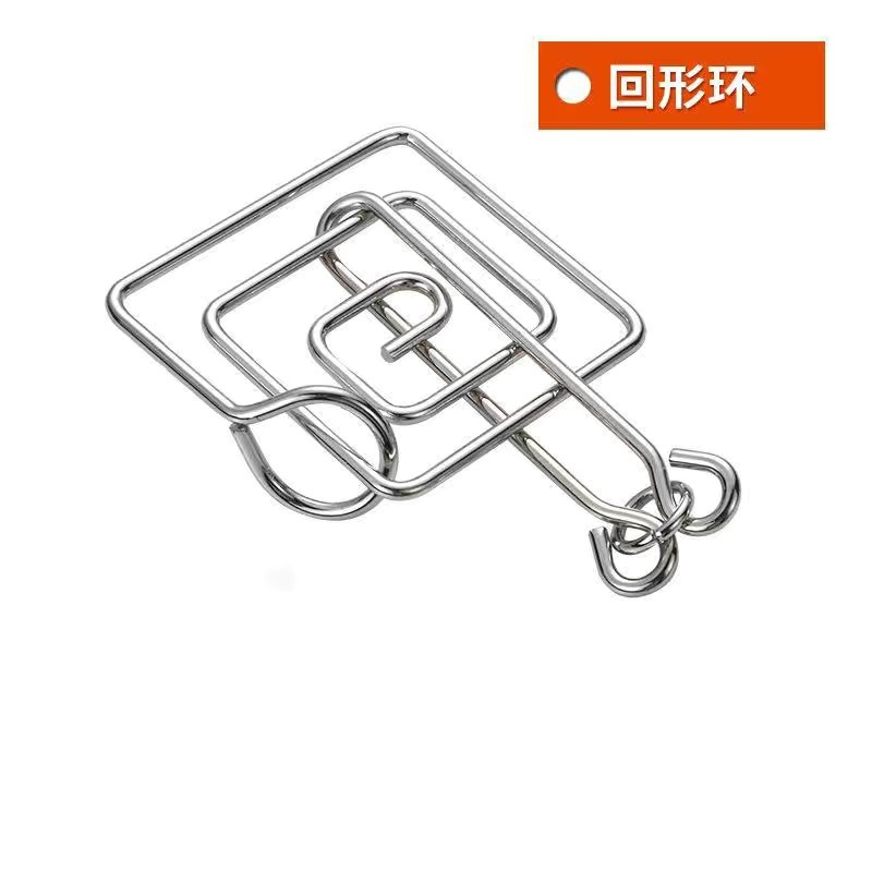 Hebilla de anillo de desmontaje de ocho piezas ABC venta al por mayor de 8 piezas de 24 piezas juego completo de nueve hebilla intelectual de juguete educativo de metal de cadena