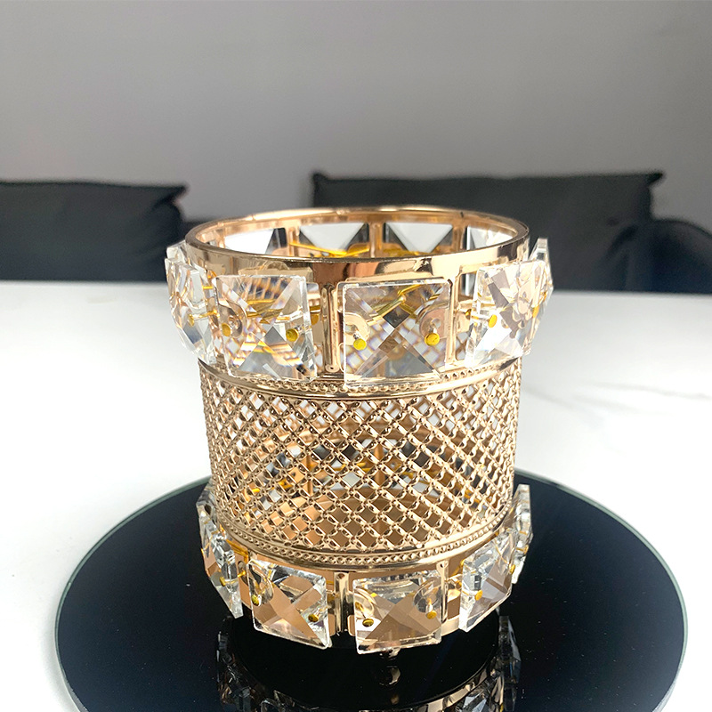 Nordic INS estilo de escritorio decoración maquillaje cepillo Cubo de almacenamiento cubo titular de la pluma de cristal modelo de hierro decoración de la habitación