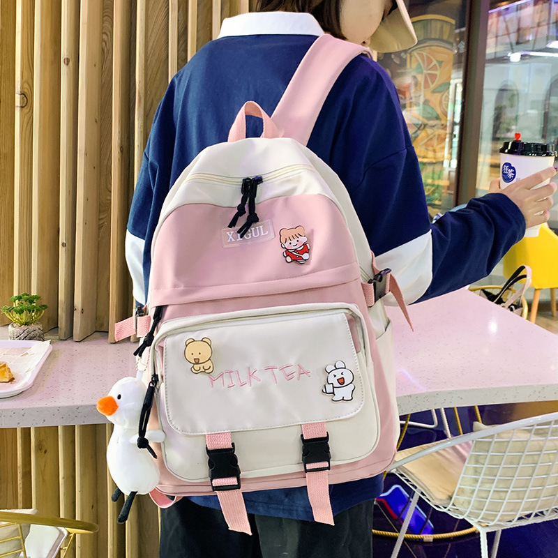 School bag female student Korean style c...