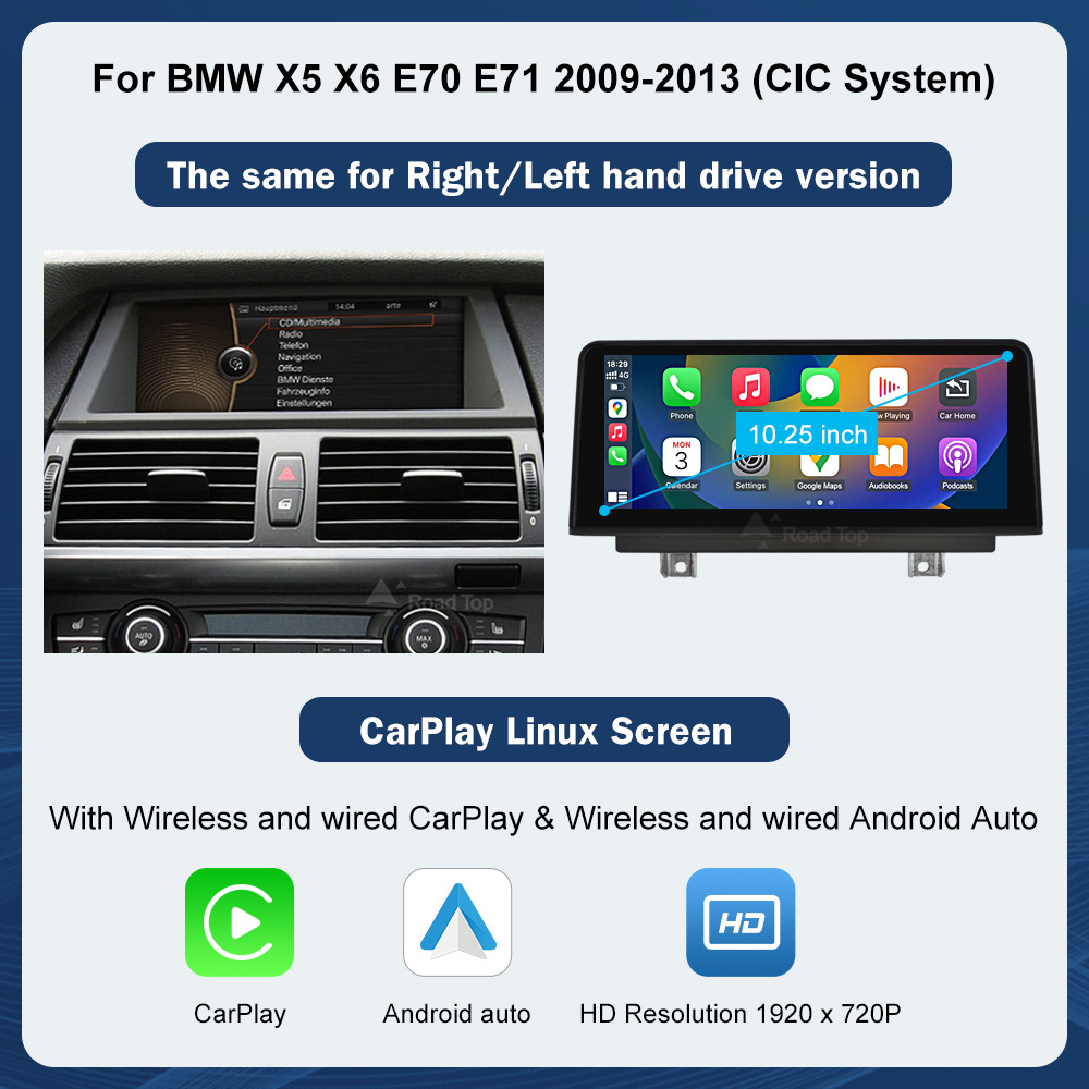 Lutot LinuX Touch Display Is Suitable for Bmw X5 X6 CCC/CIC System Car Multimedia Display