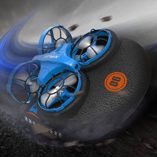 JJRC water, land and air four-axis flying hovercraft three-in-one toy one-button rolling mini toy