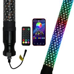 LED 旗竿ライト太いスパイラルマジックカラーフラッグポールライト 2.2 インチ LED 旗竿ライト