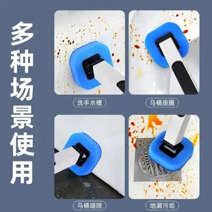 New Toilet Brush Wall-Mounted Disposable Brush Head Toilet Artifact No Dead Ends Set Comes with Disposable Cleaning Fluid