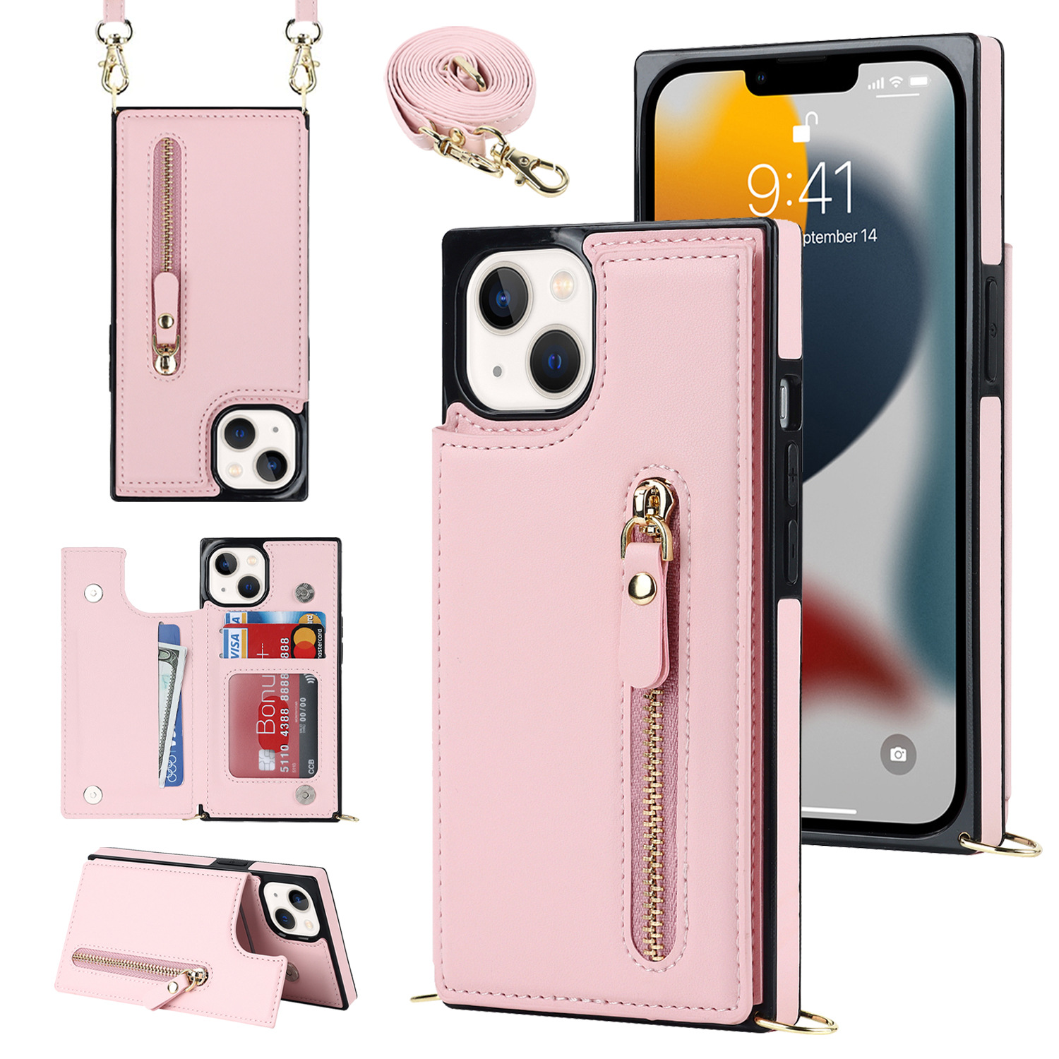 Handyhülle Aus Leder Für Iphone Pro Umhängetasche Mit Band_voghion.com