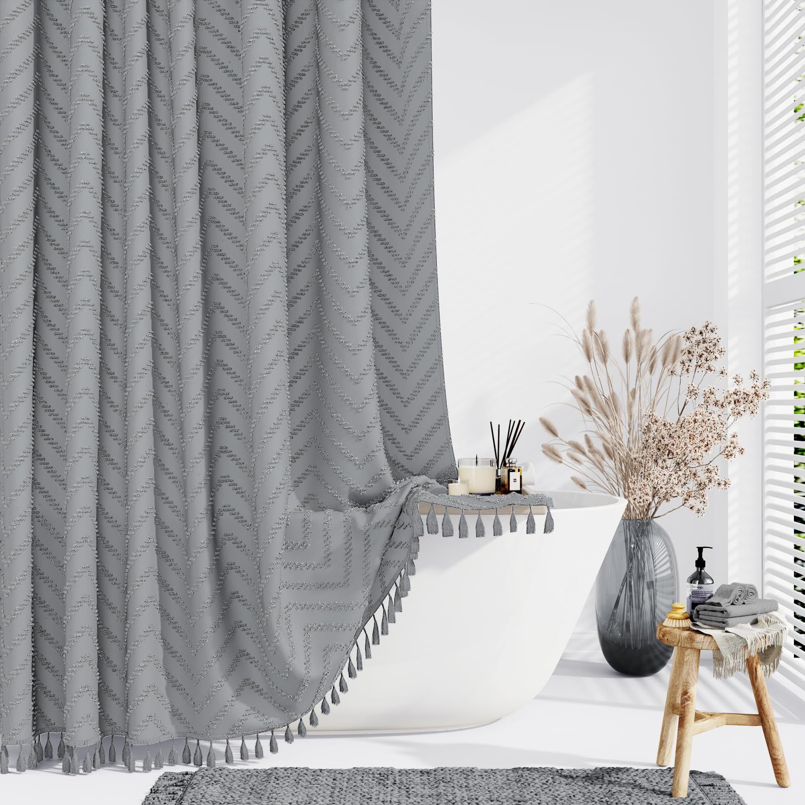 회색 물결 모양의 절화(술 포함)