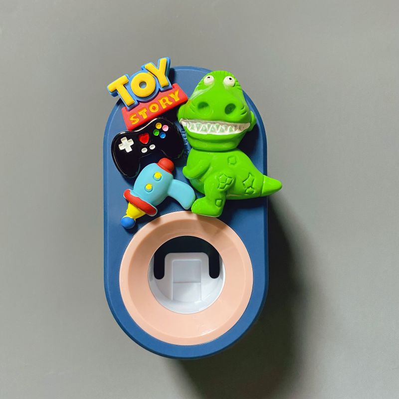 Automático de pasta de dientes exprimidor de dibujos animados de los niños lindo Punch-libre almacenamiento rack clip de pasta de dientes exprimidor diario diverso suministro
