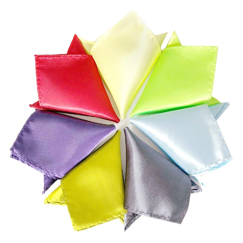 Traje de hombre Toalla de bolsillo pequeña bufanda cuadrada vestido de fiesta de boda Toalla de pecho pañuelo de color sólido negro rojo azul verde amarillo púrpura