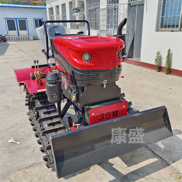 水旱两用旋耕机 35马力履带机 水稻田耙田打浆微耕机柴油