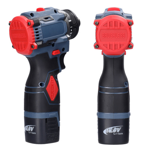 16.8V cordless impact driver with brushless high-power high-speed charging drill for home drilling and driving.