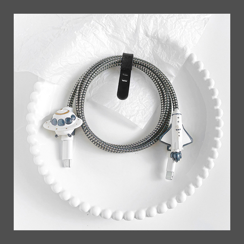 블랙 스페이스 셔틀 UFO 보호 버클 (데이터 라인 세트)