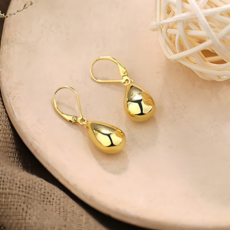 teardrop dangle earrings 14k gold