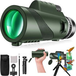 Monocular Telescope 80X100 High Magnification Telescope with Mobile Phone Outdoor Travel Camping Style High Definition Portable Cross-Border