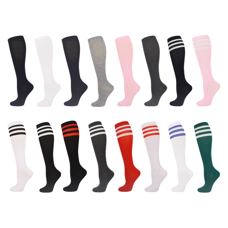 Cross-Border Three-Stripe Calf Socks, Japanese-Style Leg Socks, Striped Socks, Knee-High Socks, School-Style Jk Socks, European and American Style Performance Socks