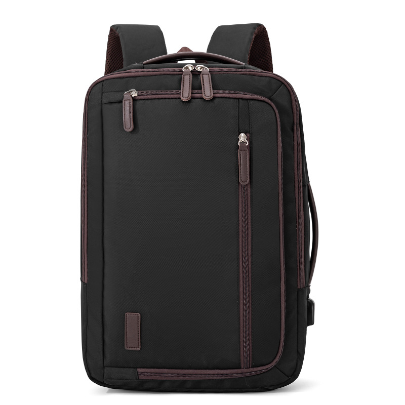 Larga capacidad de colgar tirón USB mochila de negocios expandible multicapa de almacenamiento mochila escolar a prueba de rociadores bolsas de computadora de estudiantes